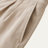 Men's Chino Shorts with Double Pleats, Belt and Rolled Cuffs