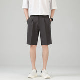 Men's Chino Shorts with Straight Cut and Pleats