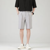 Men's Chino Shorts with Straight Cut and Pleats