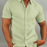 Men's Short Sleeve Shirt with Classic Collar
