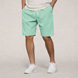 Men's Woven Shorts with Elastic Waist and Drawstring