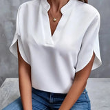 Women's Blouse with V-Neck