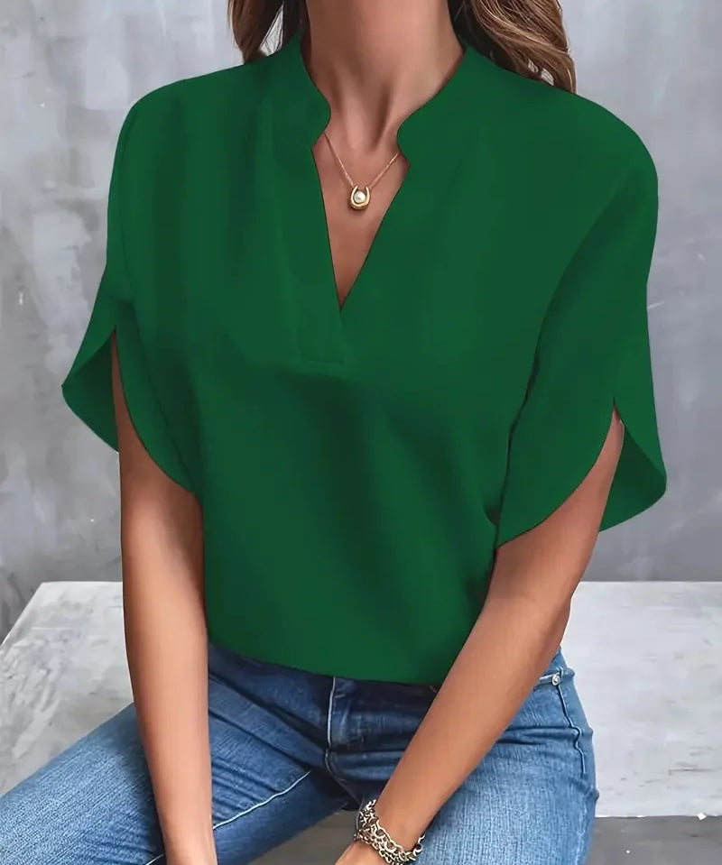 Women's Blouse with V-Neck