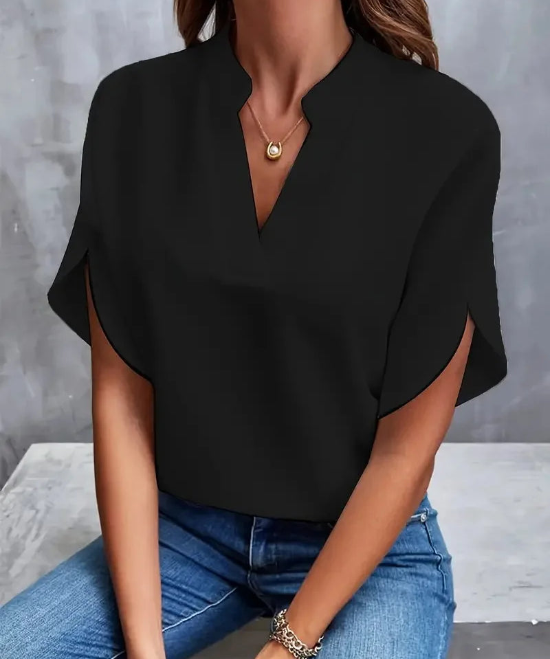 Women's Blouse with V-Neck