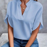 Women's Blouse with V-Neck