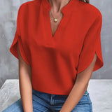 Women's Blouse with V-Neck