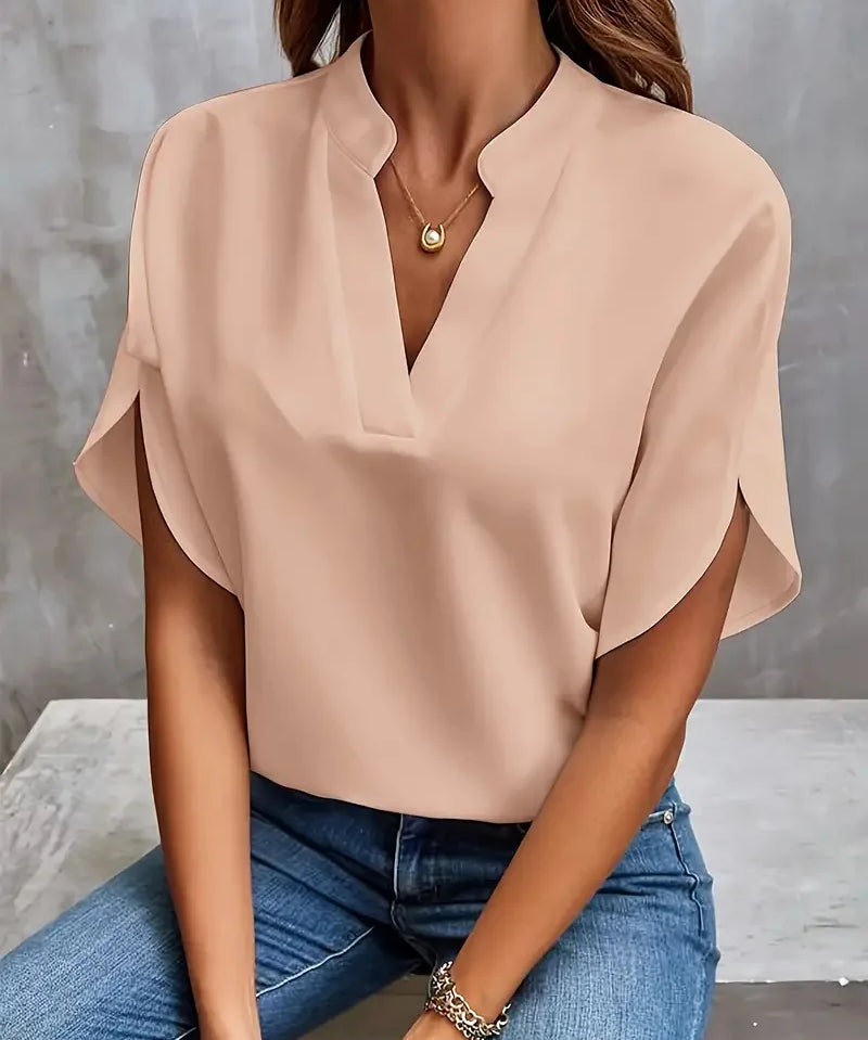 Women's Blouse with V-Neck