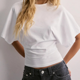 Women's Crop T-Shirt with Batwing Sleeves