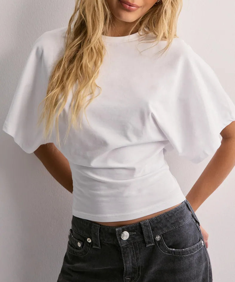 Women's Crop T-Shirt with Batwing Sleeves